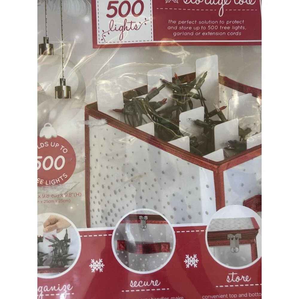 Christmas TREE LIGHT 500 lights storage tote